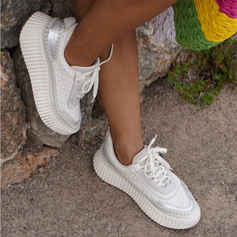 Dolce Vita Dolen Pearl Platform Sneakers in Vanilla Pearl - Picture 15 of 15